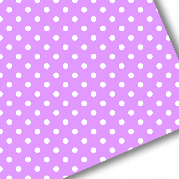 **READY TO SHIP!** Purple and White Polkadots Premium Faux Leather