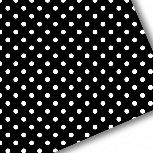 **READY TO SHIP!** Black and White Polkadots Premium Faux Leather