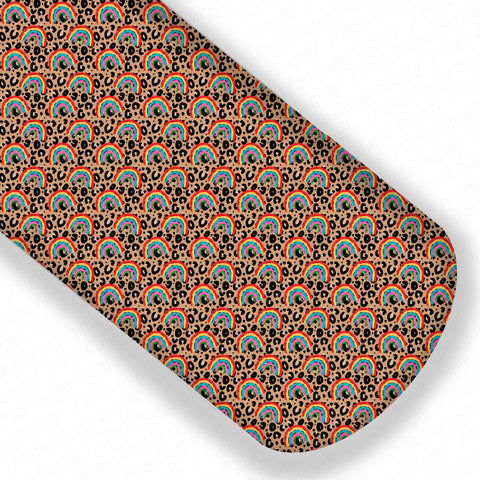 **$1 SALE** Bright Rainbow Leopard Premium Faux Leather