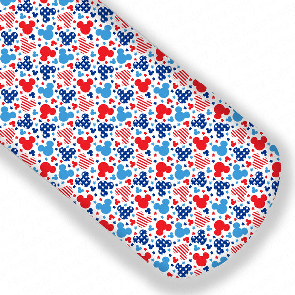 **READY TO SHIP!** Mouse, Stars and Stripes EXCLUSIVE Premium Faux Leather