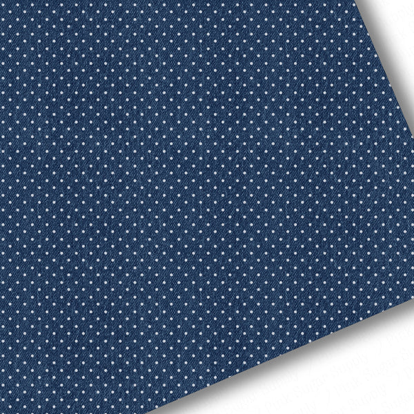 **READY TO SHIP!** Polkadot "Denim" Premium Faux Leather