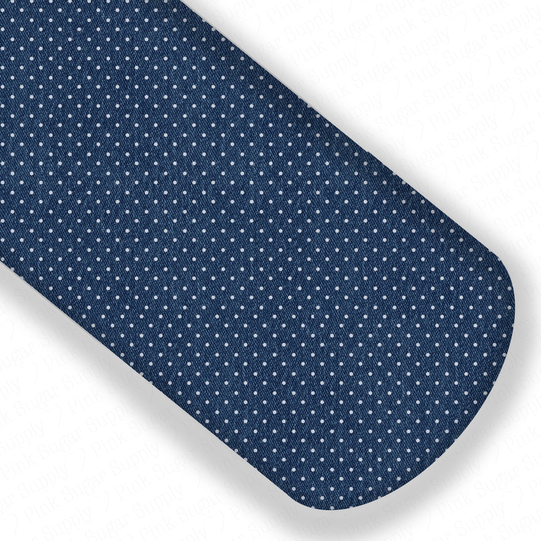 **READY TO SHIP!** Polkadot "Denim" Premium Faux Leather