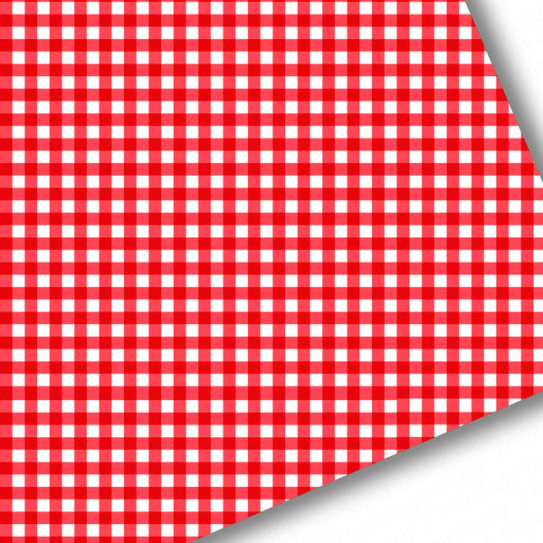 **READY TO SHIP!** Red Gingham Premium Faux Leather