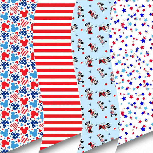 **READY TO SHIP!** Mouse, Stars and Stripes EXCLUSIVE Premium Faux Leather