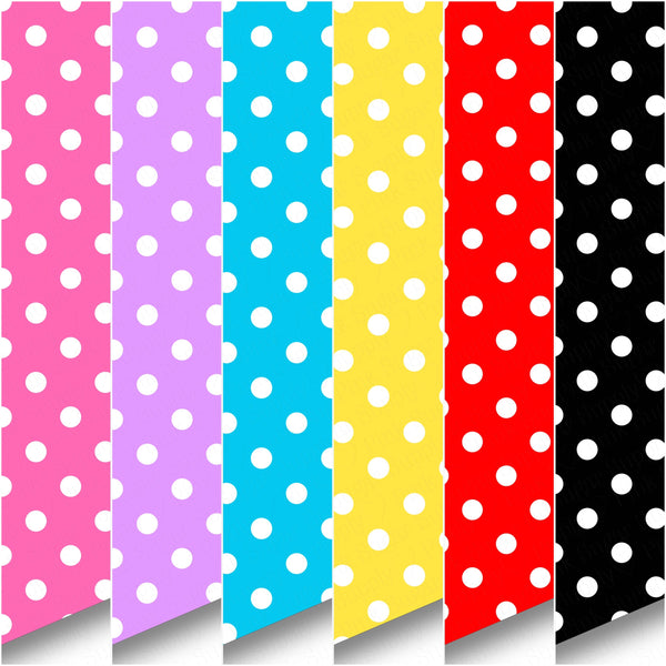 **READY TO SHIP!** Yellow and White Polkadots Premium Faux Leather