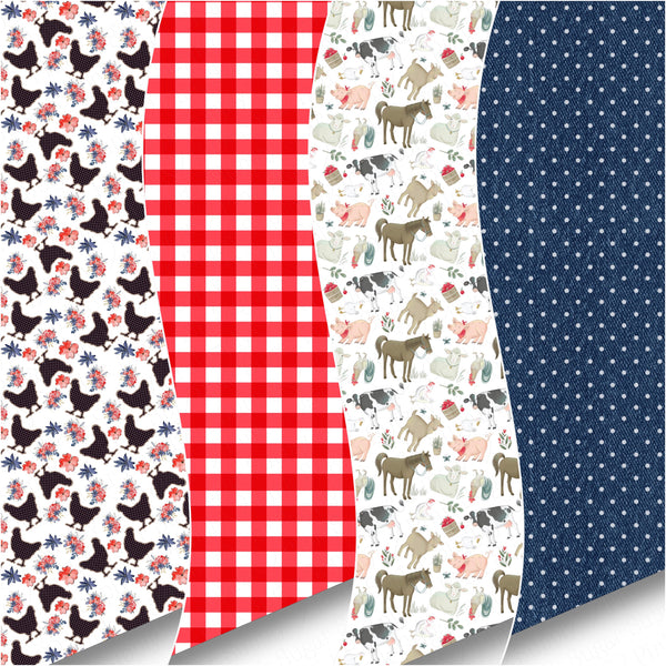 **READY TO SHIP!** Polkadot "Denim" Premium Faux Leather