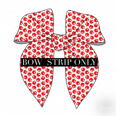 **BOW STRIP ONLY** LARGE SURGED EDGE-Red Heart Apples BOW STRIP ONLY**SURGED EDGE Bow-Wholesale Price