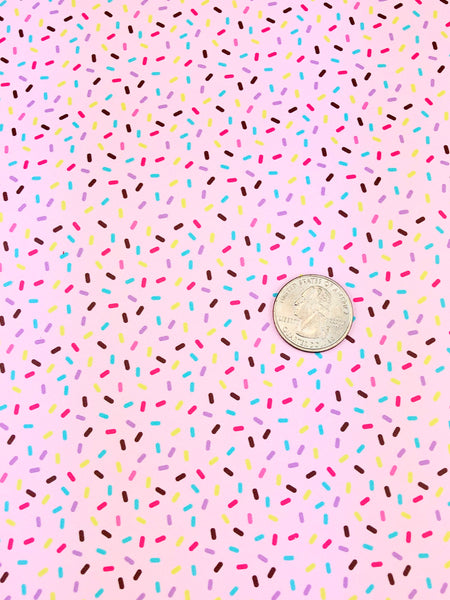 Light PINK Sprinkles Premium Faux Leather