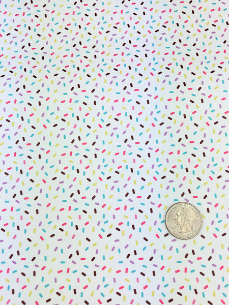 WHITE Sprinkles Premium Faux Leather