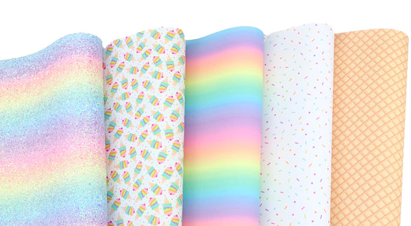 *READY TO SHIP!* Pastel Rainbow EXCLUSIVE Premium Faux Leather