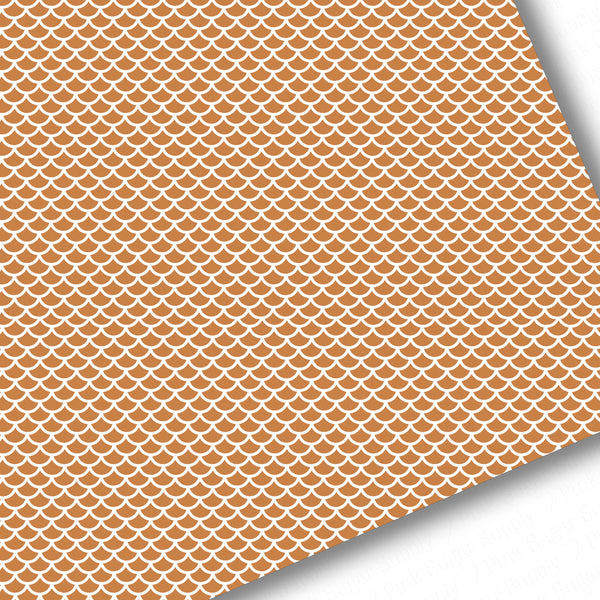 Gingerbread Scalloped Roof Textured Faux Leather