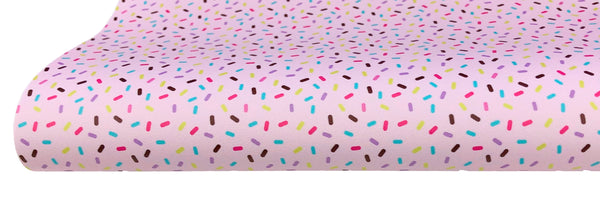 Light PINK Sprinkles Premium Faux Leather