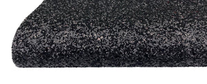 NEW! Jet Black Sparkle Chunky Glitter w/ Black Felt Backing-READY TO SHIP