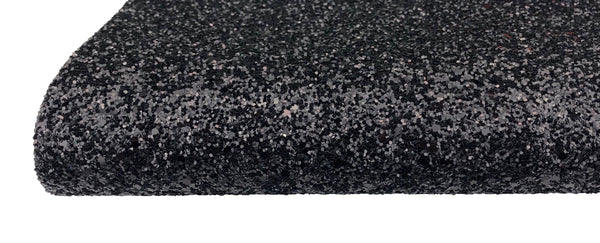 NEW! Jet Black Sparkle Chunky Glitter w/ Black Felt Backing-READY TO SHIP