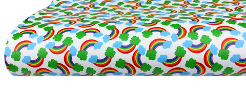 Watercolor Rainbow Heart Faux Leather Sheets