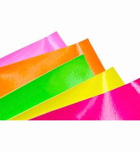 **SALE** Choose Color-Glossy NEON Faux Leather w/ Felt Backing
