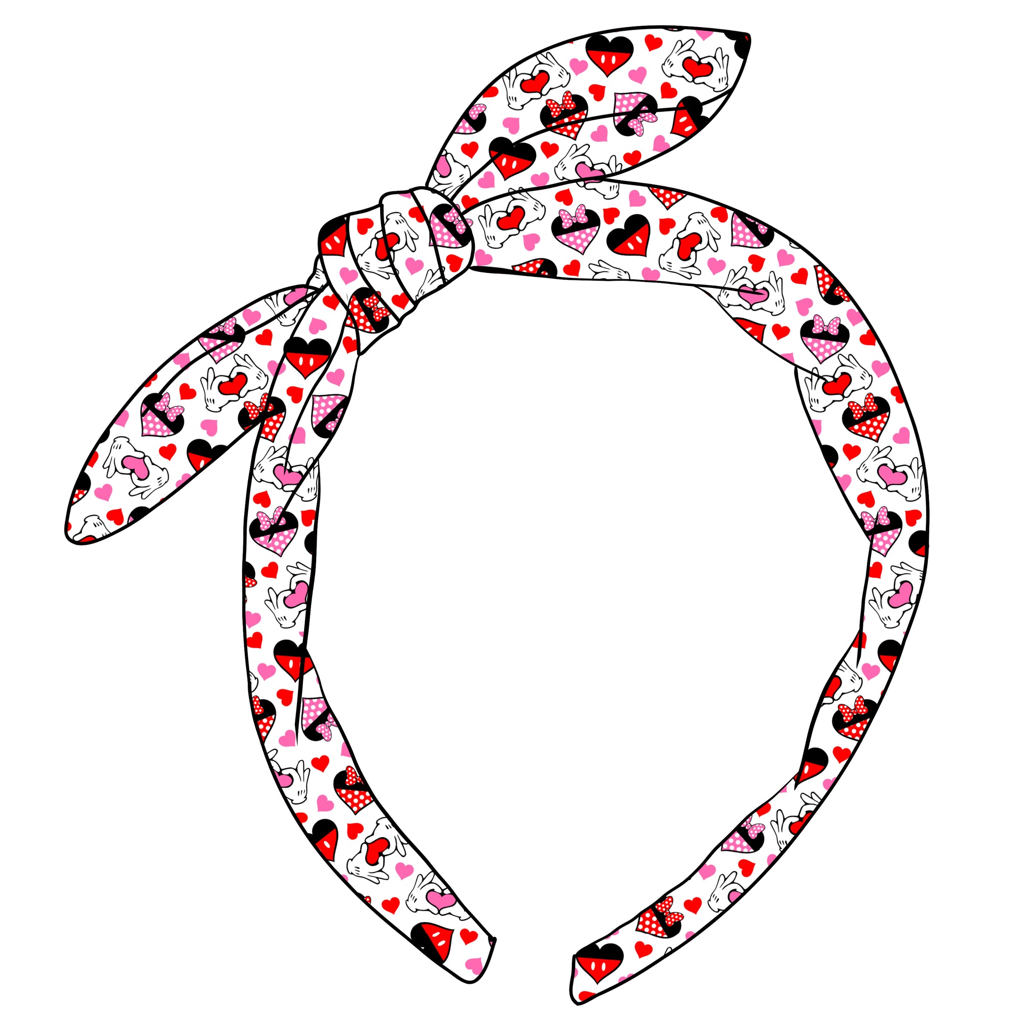 (PREORDER) KNOTTED BOW HEADBAND-Mouse Love