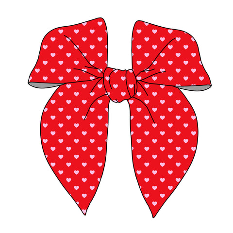 (PREORDER) PRE-TIED SURGED EDGE-Red/Pink Hearts