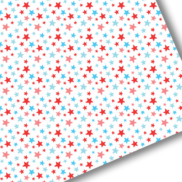 **READY TO SHIP!** Red, White and Pink Stars Premium Faux Leather