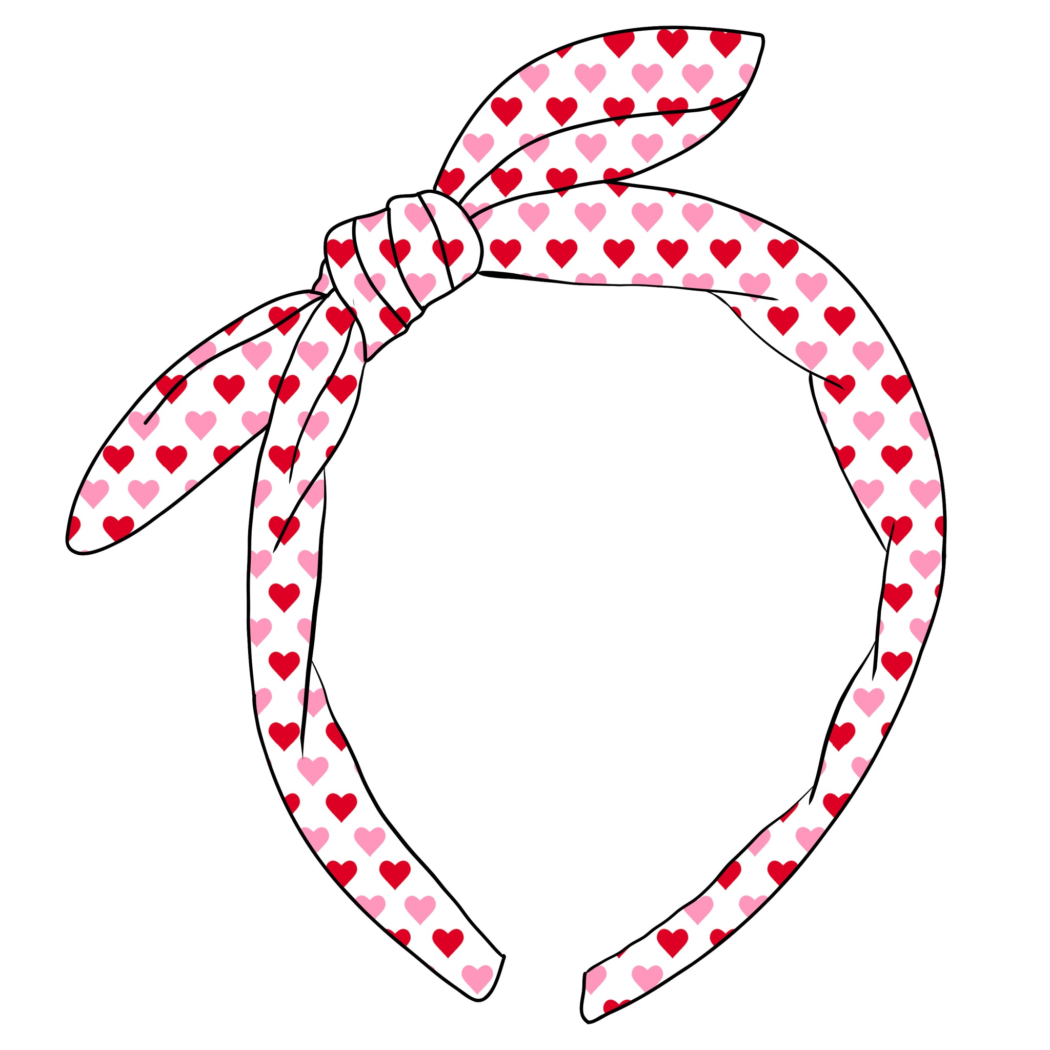 (PREORDER) KNOTTED BOW HEADBAND-Sweethearts