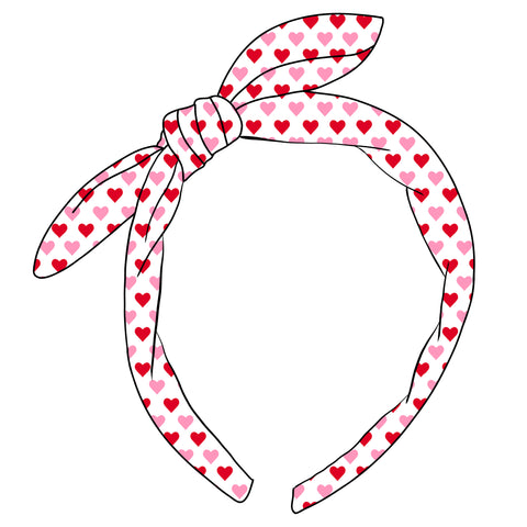 (PREORDER) KNOTTED BOW HEADBAND-Sweethearts